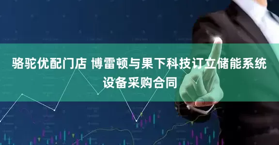 骆驼优配门店 博雷顿与果下科技订立储能系统设备采购合同