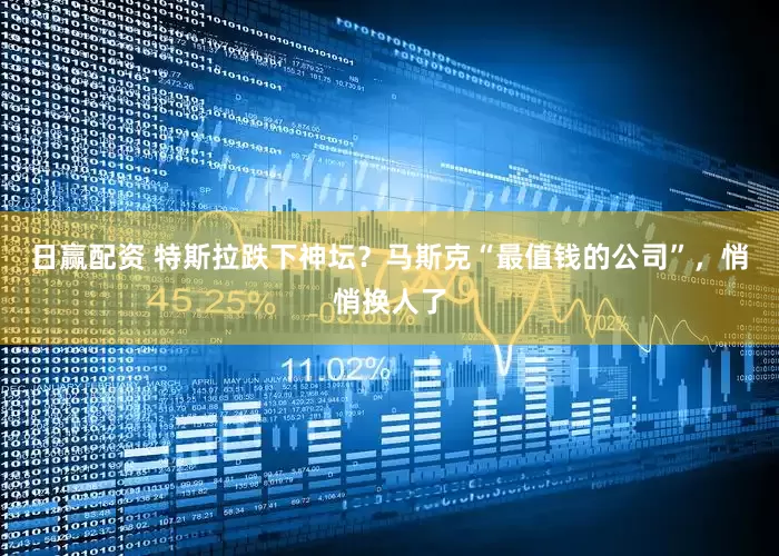 日赢配资 特斯拉跌下神坛？马斯克“最值钱的公司”，悄悄换人了