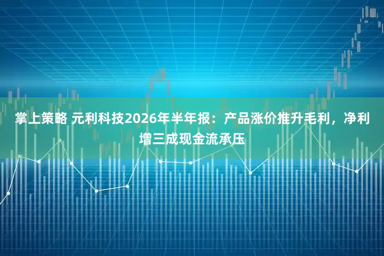 掌上策略 元利科技2026年半年报：产品涨价推升毛利，净利增三成现金流承压